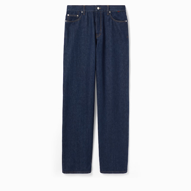 Loose fit cotton denim pant