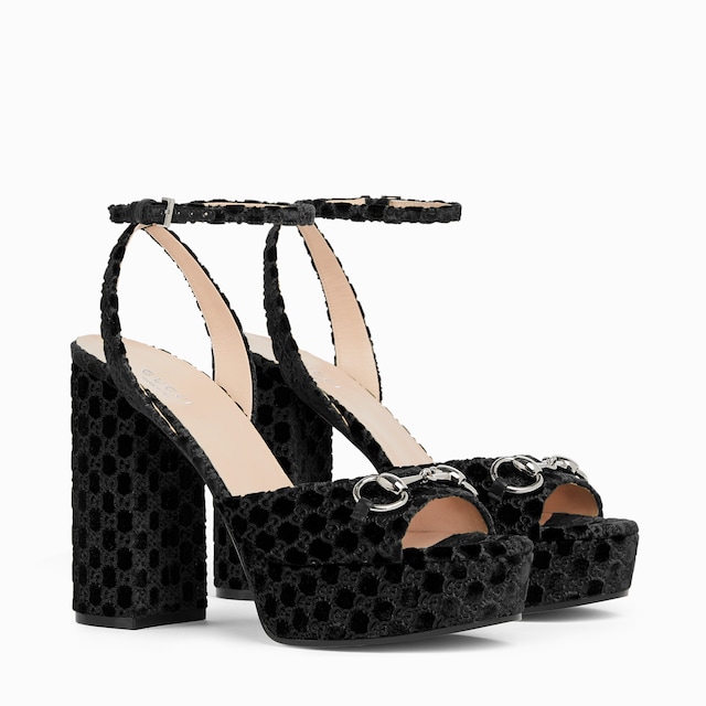 Women's platform sandal with Horsebit