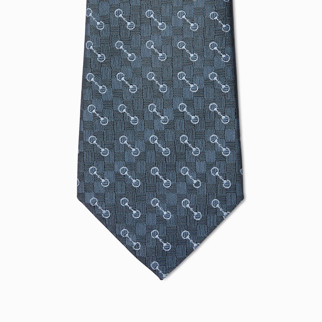 马衔扣桑蚕丝提花领带