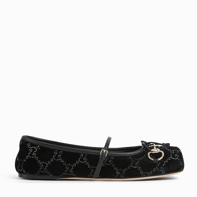 Ballerinas Gucci Horsebit con GG con cristales para mujer