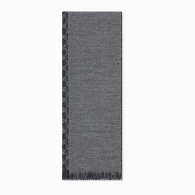 GG wool jacquard scarf