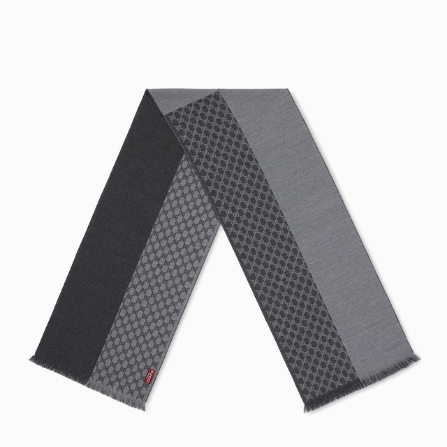 GG wool jacquard scarf