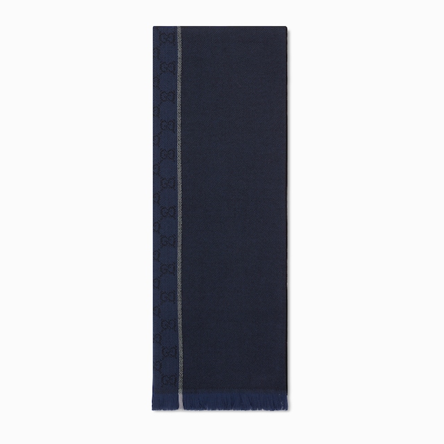 GG wool jacquard scarf
