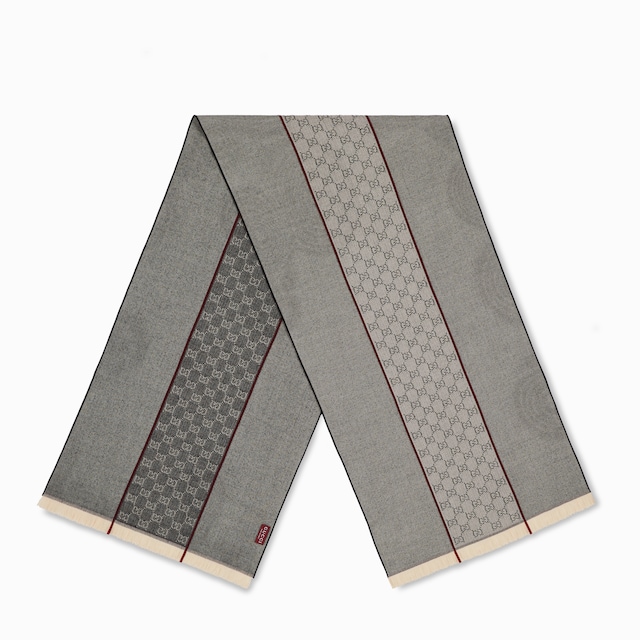 GG wool jacquard scarf