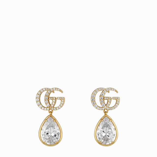 GG Marmont crystal drop earrings