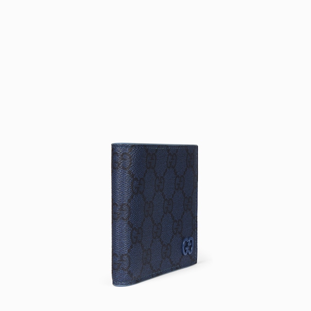 Dusty blue interior GG bi-fold wallet