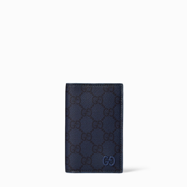 Dusty blue interior GG long card case