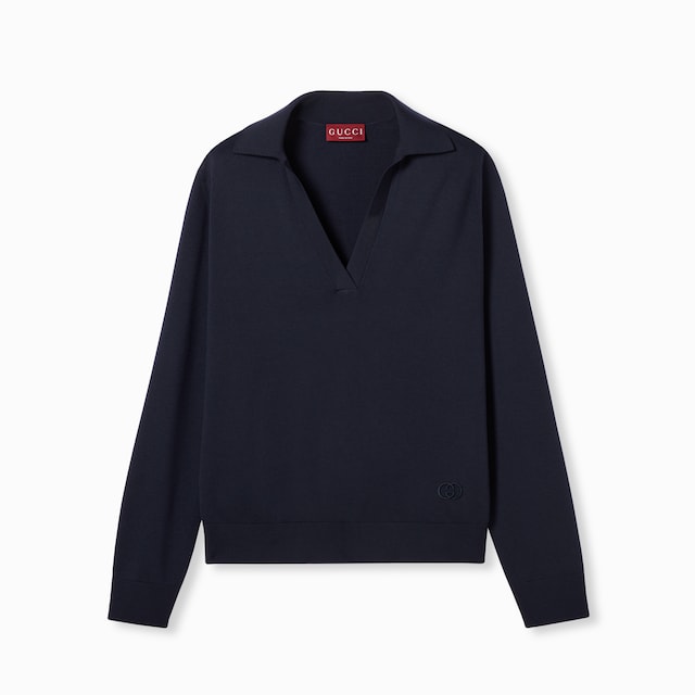 Poloshirt aus extrafeiner Wolle