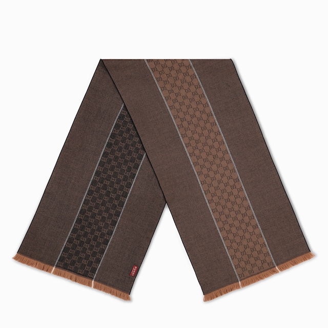 GG wool jacquard scarf