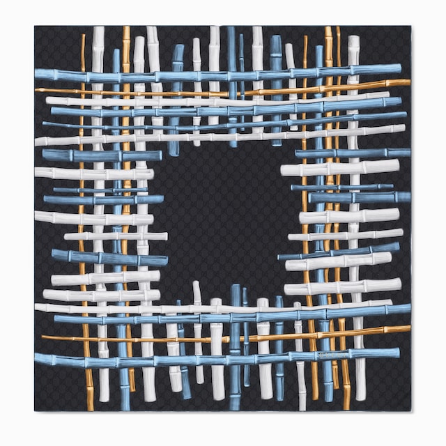 Printed silk twill carré