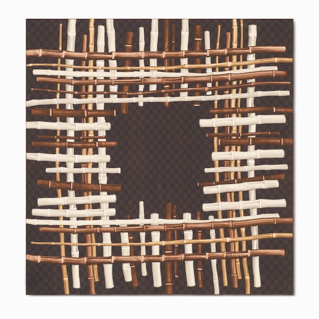 Printed silk twill carré