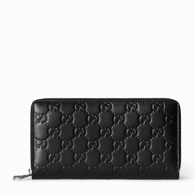 GG Emblem zip around wallet