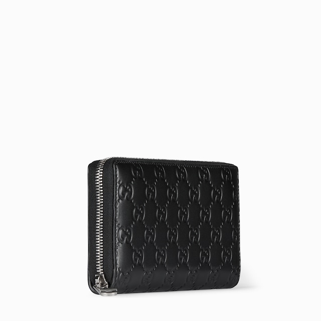 GG Emblem zip around wallet