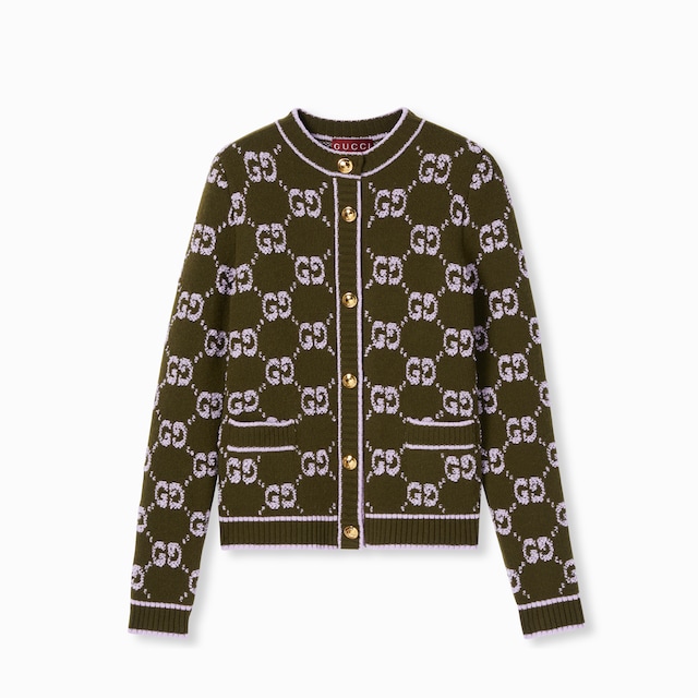 GG wool bouclé jacquard cardigan