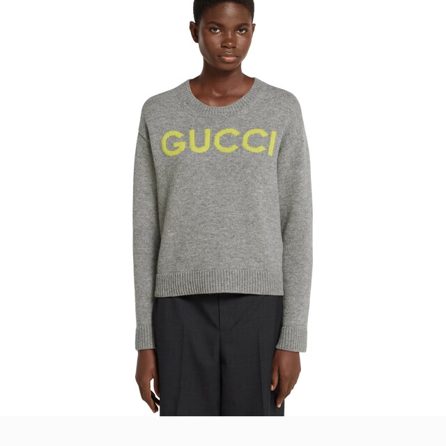 Wool top with Gucci intarsia - image 3