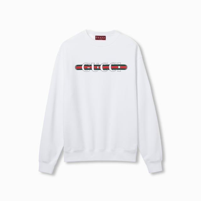 Cotton jersey sweatshirt with print