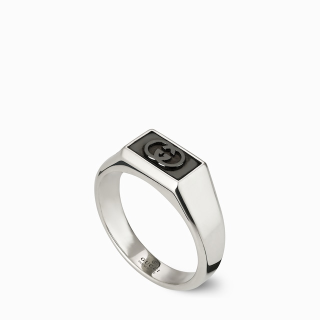 〔グッチ インターロッキング〕シグネットリング
