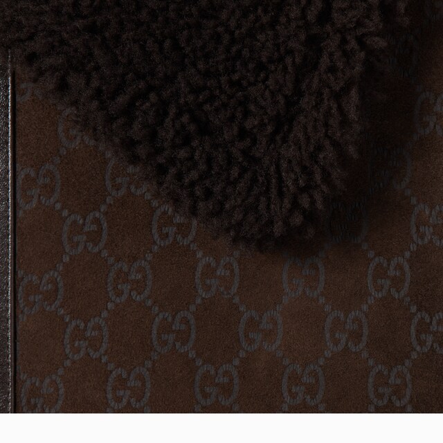Printed suede shearling jacket - image 3
