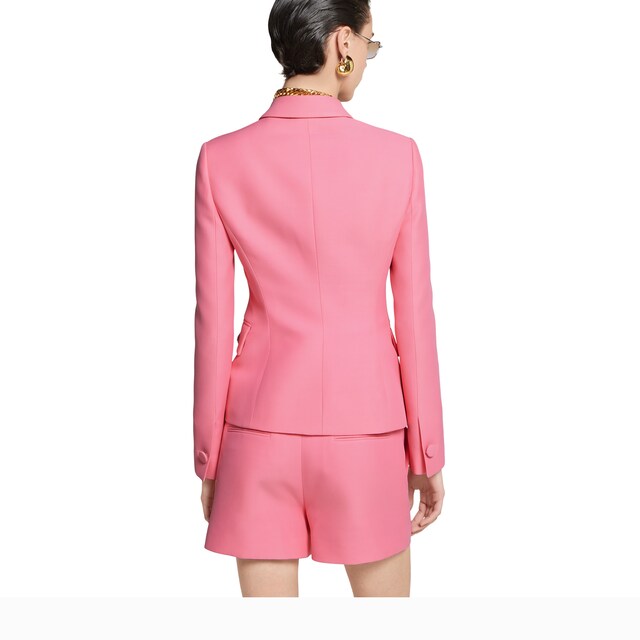 Crepe wool silk jacket with tiger - image 5