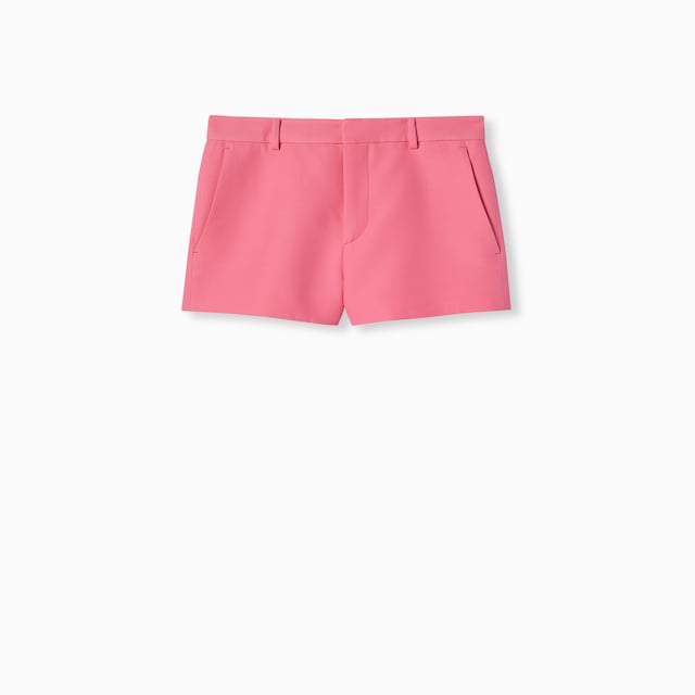Wool silk shorts with logo