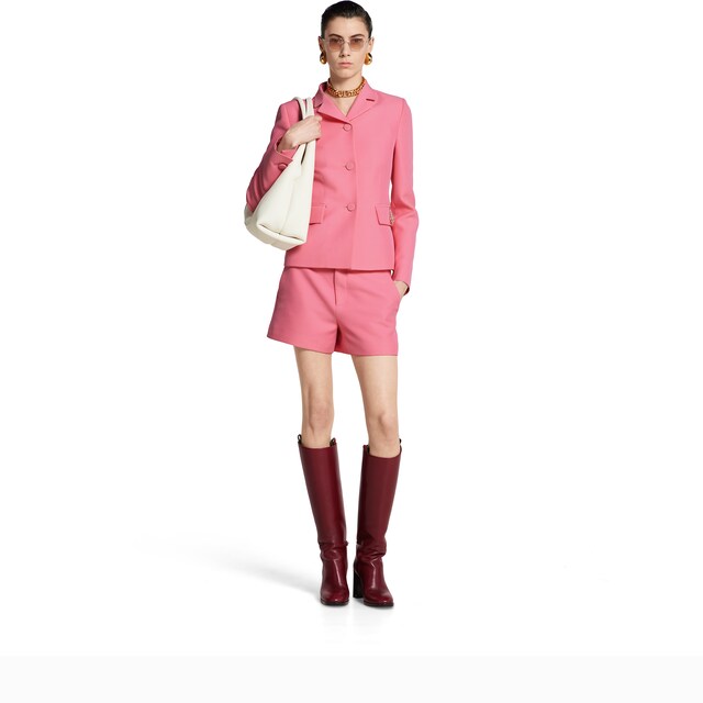Wool silk shorts with logo - image 5