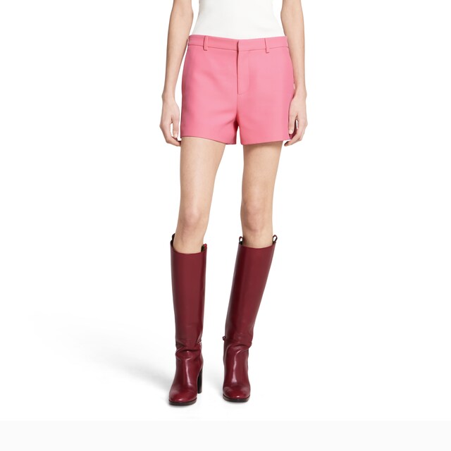 Wool silk shorts with logo - image 4