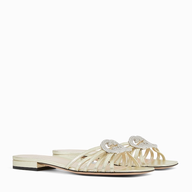 Mules avec détail GG en cristaux pour femme