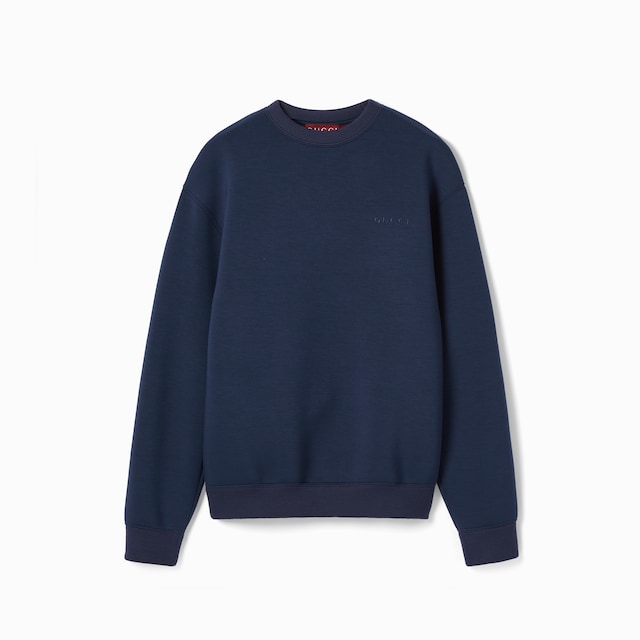 Cotton jersey sweatshirt with embroidery