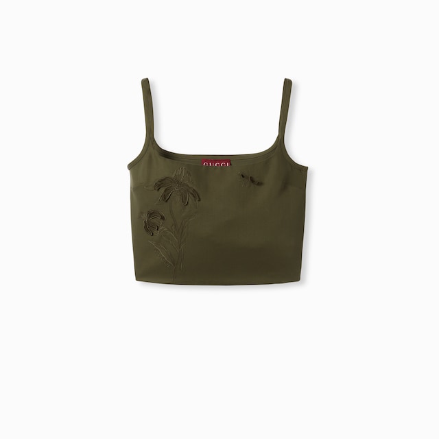 Wool mohair top with embroidery