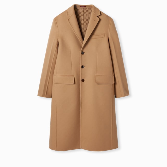 Single-breasted wool double cotton