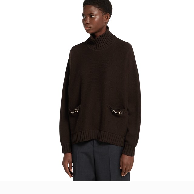 Wool cashmere sweater with Horsebit - image 4