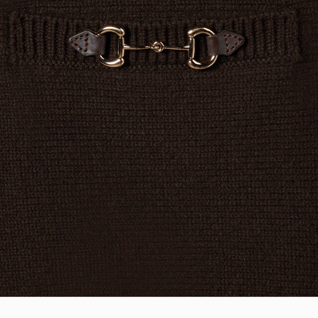 Wool cashmere sweater with Horsebit