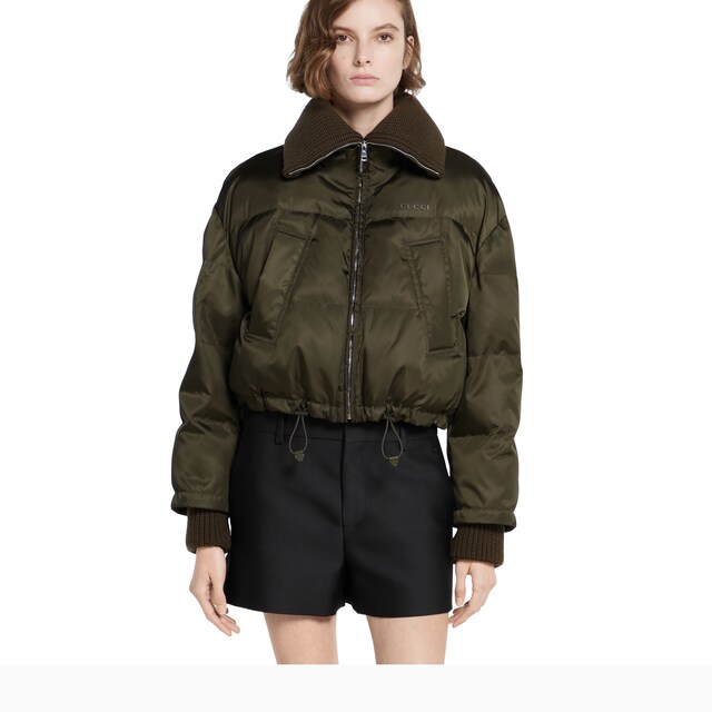 Fine gabardine nylon puffer jacket - image 3