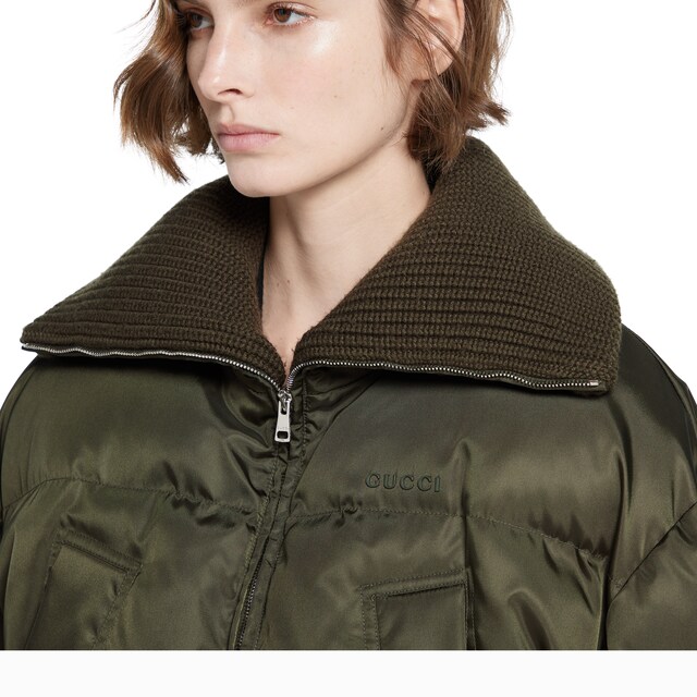 Fine gabardine nylon puffer jacket - image 5