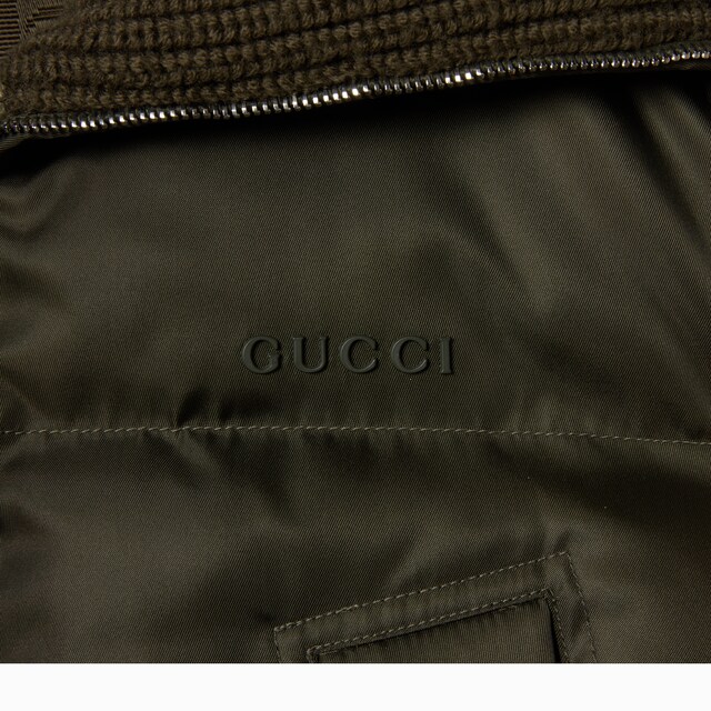 Fine gabardine nylon puffer jacket