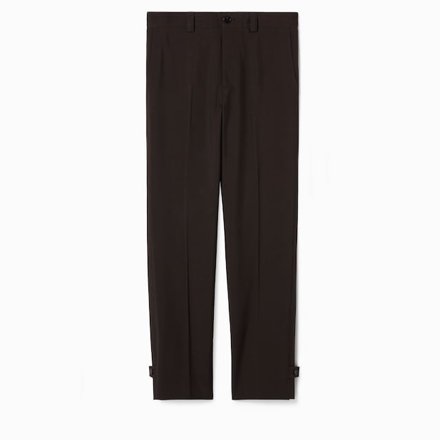 Wool gabardine pant with logo