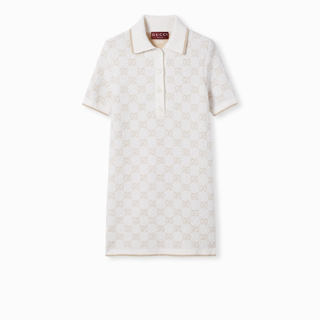 GG cashmere wool jacquard dress