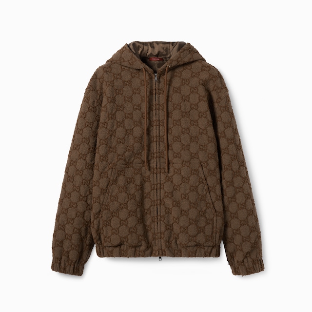 Veste zippée en bouclé GG