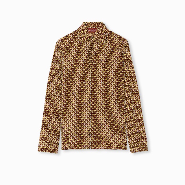 Camisa de crêpe de Chine de seda 