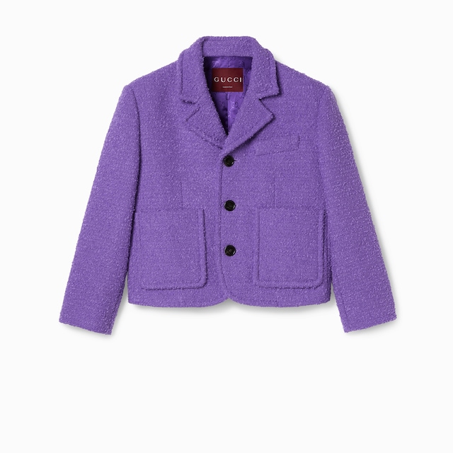Wool cotton bouclé jacket