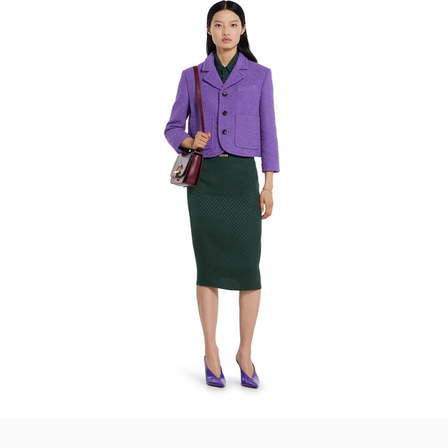 Interlocking G silk jacquard skirt - image 4