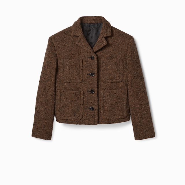 Seeded wool jacket