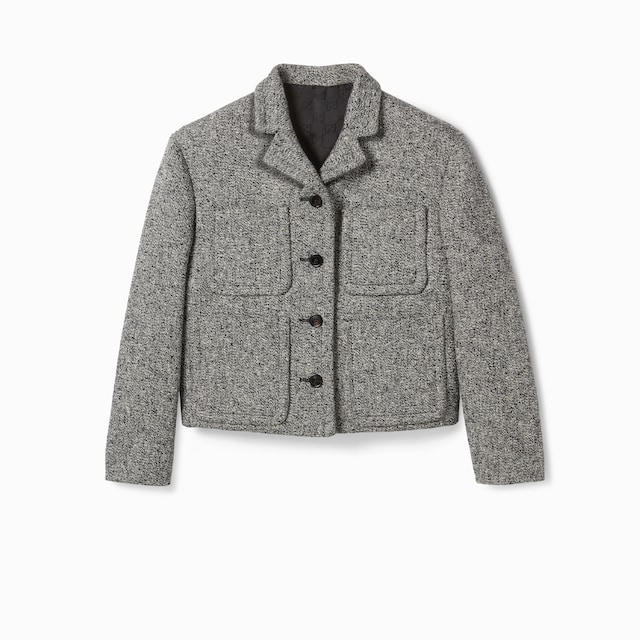 Double cotton-wool mouliné jacket