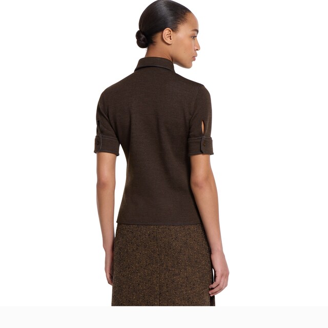 Wool cotton jersey shirt - image 3