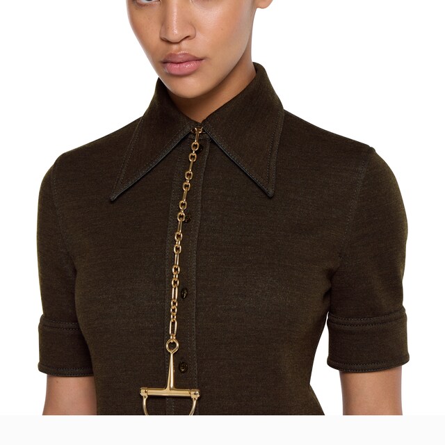 Wool cotton jersey shirt - image 4