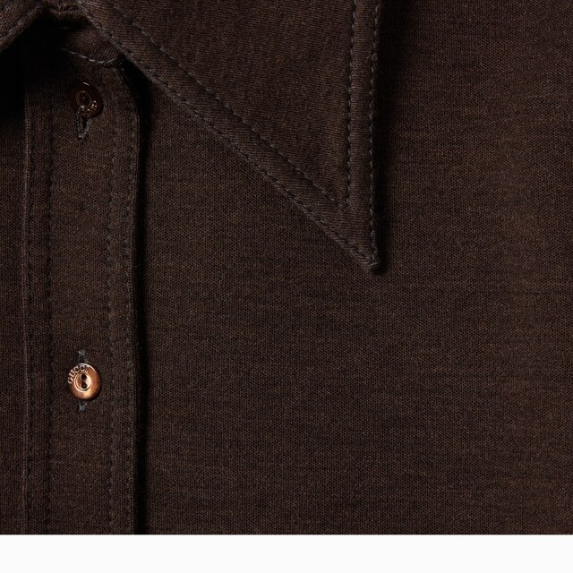 Wool cotton jersey shirt