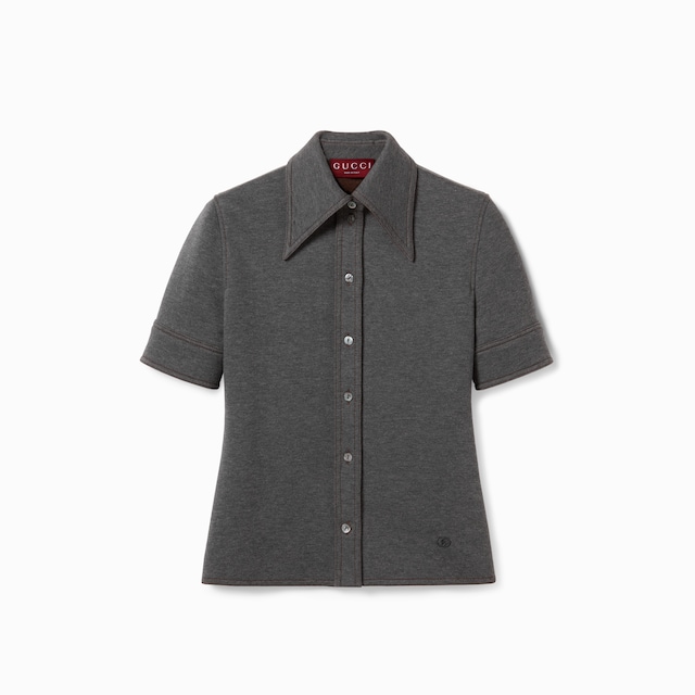 Wool cotton jersey shirt