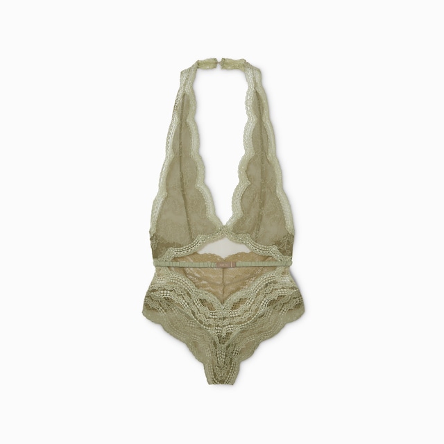 Bodysuit de tul de encaje floral
