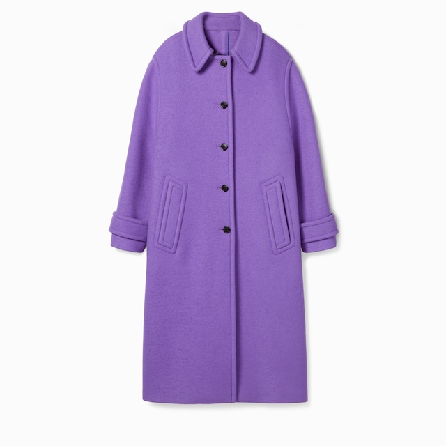 Compact wool cashmere coat