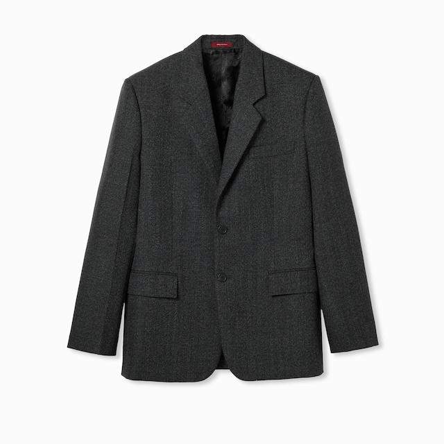 Herringbone wool mouliné jacket